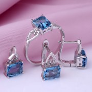 Silberset mit Fianiten