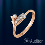 Ring aus Rotgold und Weissgold mit Diamanten