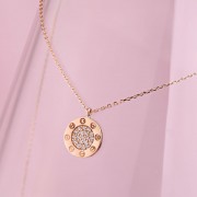 Goldcollier 585 Rotgold Zirkonia