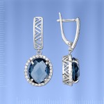 Ohrhaenger mit Quarz. Silber 925°