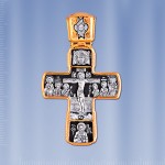 Православный крест. Распятие Христово с предстоящими.