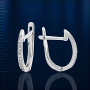 Ohrringe mit Brillanten. Weissgold