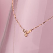 Goldcollier Russisches Gold 585 in Deutschland Zirkonia