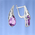 Ohrringe mit Amethyst Silber 925°