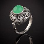 Ring mit Chrysopras Silber 