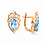 Купить золотые серьги с топазом