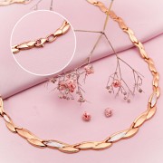 Goldcollier aus Rotgold Weissgold 585°