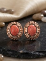 Серьги золотые с кораллом