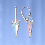 Ohrhaenger mit Swarovski&reg;  Kristallen. Silber