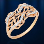 Золотое кольцо. Фианиты