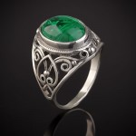 Ring mit Malahit Silber 