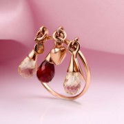 Goldring "Freude". Citrin, Granat