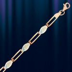 Armband aus Rotgold 585° mit Opal