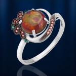 Silberring mit Opal 