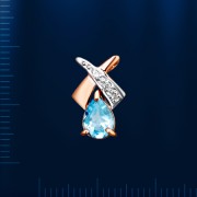 Anhaenger mit Brillanten & Topas