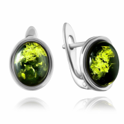 Silberohrringe mit Bernstein