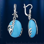 Russisches Silber Ohrhaenger mit Tuerkis