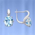 Ohrhaenger mit Topas. Silber 925°