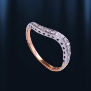 Золотое кольцо с бриллиантами. Русское золото