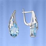 Ohrringe mit Topas. Silber 925°