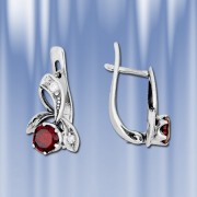 Silberohrringe mit Granat