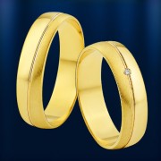 Обручальное кольцо желтое золото
