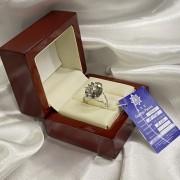 Silberring. Gruener Quarz