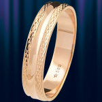 Золотое обручальное кольцо "Медовый Месяц" 