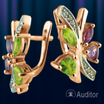 Ohrringe russisches Rotgold 