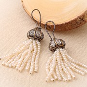 Perlenohrringe Silber