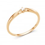 Купить кольцо из красного золота с фианитами