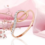 Золотое кольцо 585 фианиты