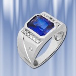 Кольцо перстень из серебра "Сапфир"
