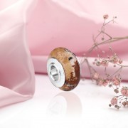 Silberanhaenger - Laeufer mit Landschaftsachat