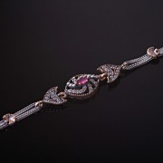 Armband mit Rubin Silber