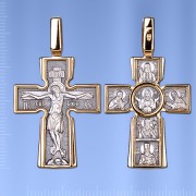  Russische Kreuz Anhaenger Silber