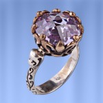  Silberring. Amethyst