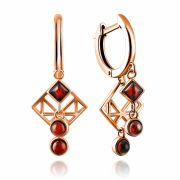 Vergoldete Silberohrhänger 925º mit Bernstein in Deutschland kaufen