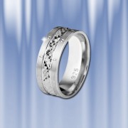 Обручальное кольцо из серебра 925