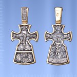  Russische Kreuz Anhaenger Silber