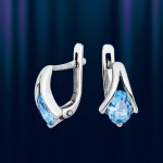 Ohrringe aus Sterling Silver mit Blautopas
