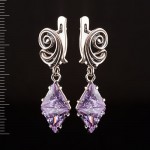 Ohrhaenger mit Amethyst Silber 925°