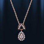 Колье золотое с фианитом