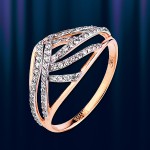 Russische Goldring 585°, bicolor