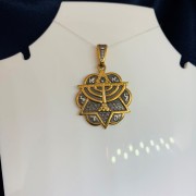 Silberanhaenger mit Vergoldung