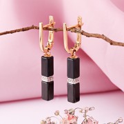 SOKOLOV Rotgold 585 Ohrhänger mit Diamanten Keramik