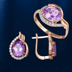  Russisches Goldschmuck Amethyst