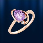  Russisches Goldschmuck Amethyst 