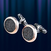 Manschettenknoepfe mit Zirkonia. Silber