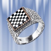 Herrenring russisches Sterling Silber